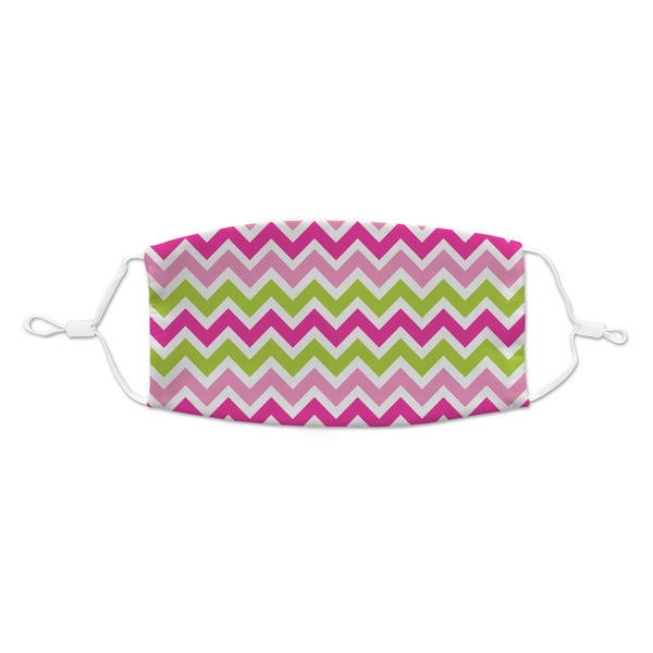 Custom Pink & Green Chevron Kid's Cloth Face Mask