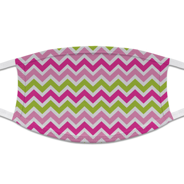Custom Pink & Green Chevron Cloth Face Mask (T-Shirt Fabric)