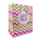 Pink & Green Chevron Medium Gift Bag (Personalized)