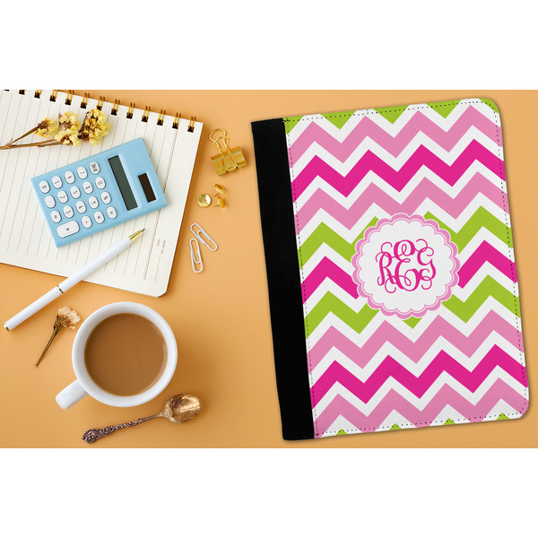 Pink & Green Chevron Medium Padfolio - LIFESTYLE (adult)