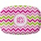 Pink & Green Chevron Melamine Platter (Personalized)