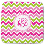 Pink & Green Chevron Memory Foam Bath Mat - 48"x48" (Personalized)