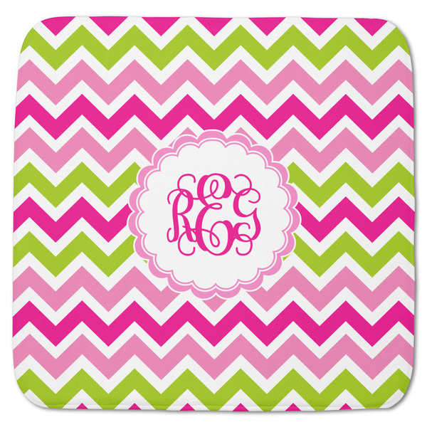 Pink & Green Chevron Memory Foam Bath Mat 48 X 48