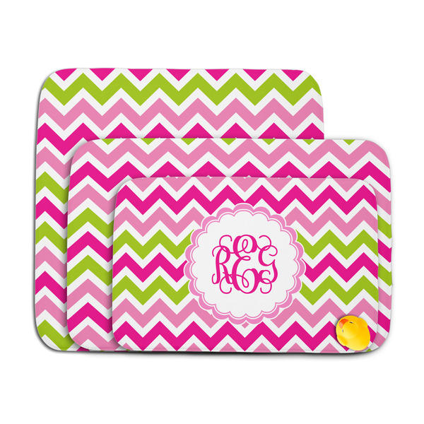 Pink & Green Chevron Memory Foam Bath Mat - MAIN PARENT
