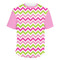 Pink & Green Chevron Men's Crew T-Shirt - 2X Large