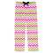 Pink & Green Chevron Mens Pajama Pants - XS