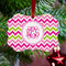 Pink & Green Chevron Metal Benilux Ornament - Lifestyle