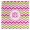 Pink & Green Chevron Microfiber Dish Towel (Personalized)