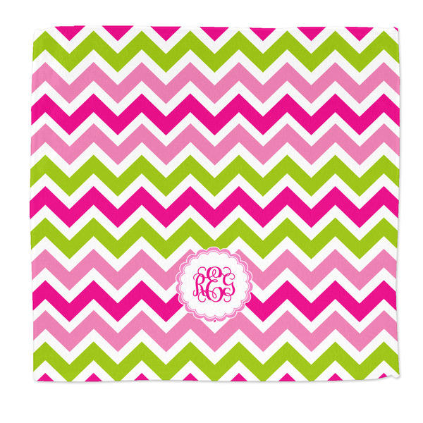 Custom Pink & Green Chevron Microfiber Dish Rag (Personalized)