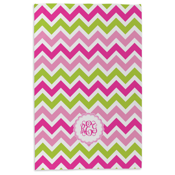 Pink & Green Chevron Microfiber Dish Towel - APPROVAL