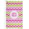 Pink & Green Chevron Microfiber Golf Towel - Large (Personalized)