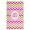 Pink & Green Chevron Microfiber Golf Towel (Personalized)