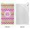 Pink & Green Chevron Microfiber Golf Towels - Small - APPROVAL