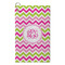 Pink & Green Chevron Microfiber Golf Towels - Small - FRONT