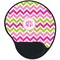 Pink & Green Chevron Mouse Pad with Wrist Support