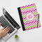 Pink & Green Chevron Notebook Padfolio - LIFESTYLE (large)