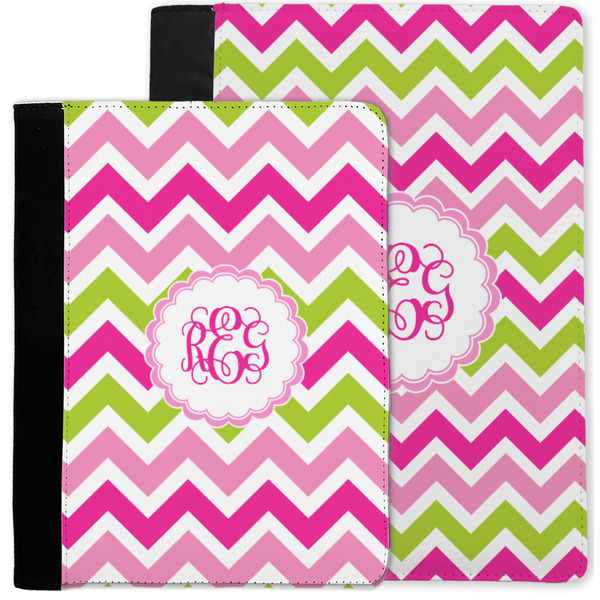 Pink & Green Chevron Notebook Padfolio - MAIN