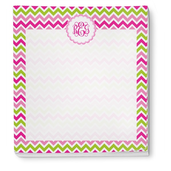 Pink & Green Chevron Notepad - Apvl