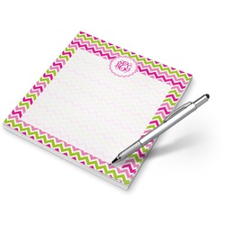 Pink & Green Chevron Notepad (Personalized)