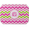 Pink & Green Chevron Octagon Placemat - Single front