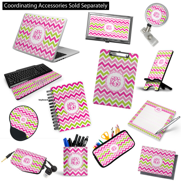 Pink & Green Chevron Office & Desk Accessories