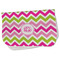 Pink & Green Chevron Burp Cloth - Fleece w/ Monogram