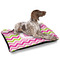 Pink & Green Chevron Outdoor Dog Beds - Large - IN CONTEXT