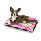 Pink & Green Chevron Outdoor Dog Beds - Medium - IN CONTEXT