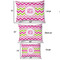 Pink & Green Chevron Outdoor Dog Beds - SIZE CHART