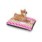 Pink & Green Chevron Outdoor Dog Beds - Small - IN CONTEXT