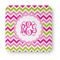 Pink & Green Chevron Paper Coasters - Approval