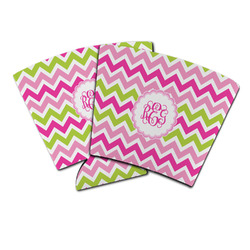 Pink & Green Chevron Party Cup Sleeve (Personalized)