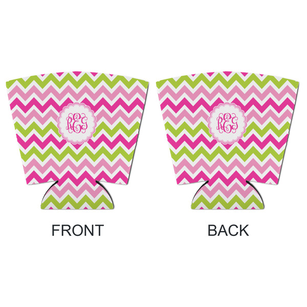 Pink & Green Chevron Party Cup Sleeves - with bottom - APPROVAL