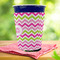 Pink & Green Chevron Party Cup Sleeves - with bottom - Lifestyle