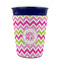 Pink & Green Chevron Party Cup Sleeves - without bottom - FRONT (on cup)