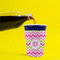 Pink & Green Chevron Party Cup Sleeves - without bottom - Lifestyle