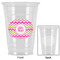 Pink & Green Chevron Party Cups - 16oz - Approval