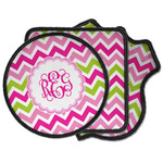 Pink & Green Chevron Iron on Patches (Personalized)