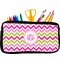 Pink & Green Chevron Neoprene Pencil Case (Personalized)