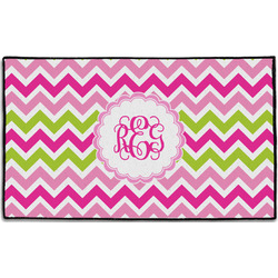Pink & Green Chevron Door Mat - 60"x36" (Personalized)