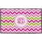 Pink & Green Chevron Door Mat - 60"x36" (Personalized)