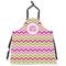 Pink & Green Chevron Apron Without Pockets w/ Monogram
