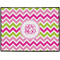Pink & Green Chevron Personalized Door Mat - 24x18 (APPROVAL)