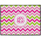 Pink & Green Chevron Door Mat (Personalized)