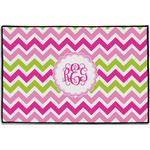 Pink & Green Chevron Door Mat - 36"x24" (Personalized)