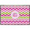 Pink & Green Chevron Personalized Door Mat - 36x24 (APPROVAL)