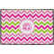 Pink & Green Chevron Door Mat - 36"x24" (Personalized)