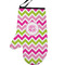 Pink & Green Chevron Left Oven Mitt (Personalized)