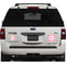 Pink & Green Chevron Personalized Square Car Magnets on Ford Explorer