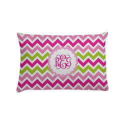 Pink & Green Chevron Pillow Case - Standard (Personalized)